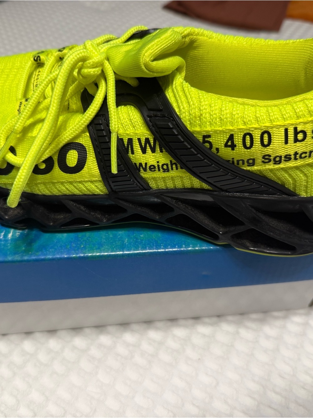 Neon Yellow Athletic Sneaker with Black Accents